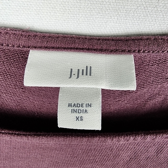J Jill Embroidered Mauve 3/4 Sleeve Women's Top Size Extra Small - Picture 3 of 6